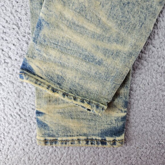 mnml Jeans Mens 31 Blue Skinny Fit Distressed X146 Stretch Denim - Picture 16 of 16